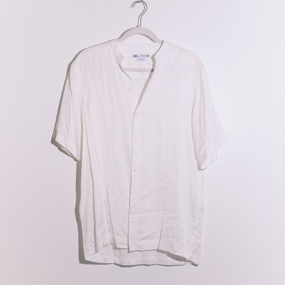 Zara Men’s Button-Down Shirt – Short Sleeve, Size S